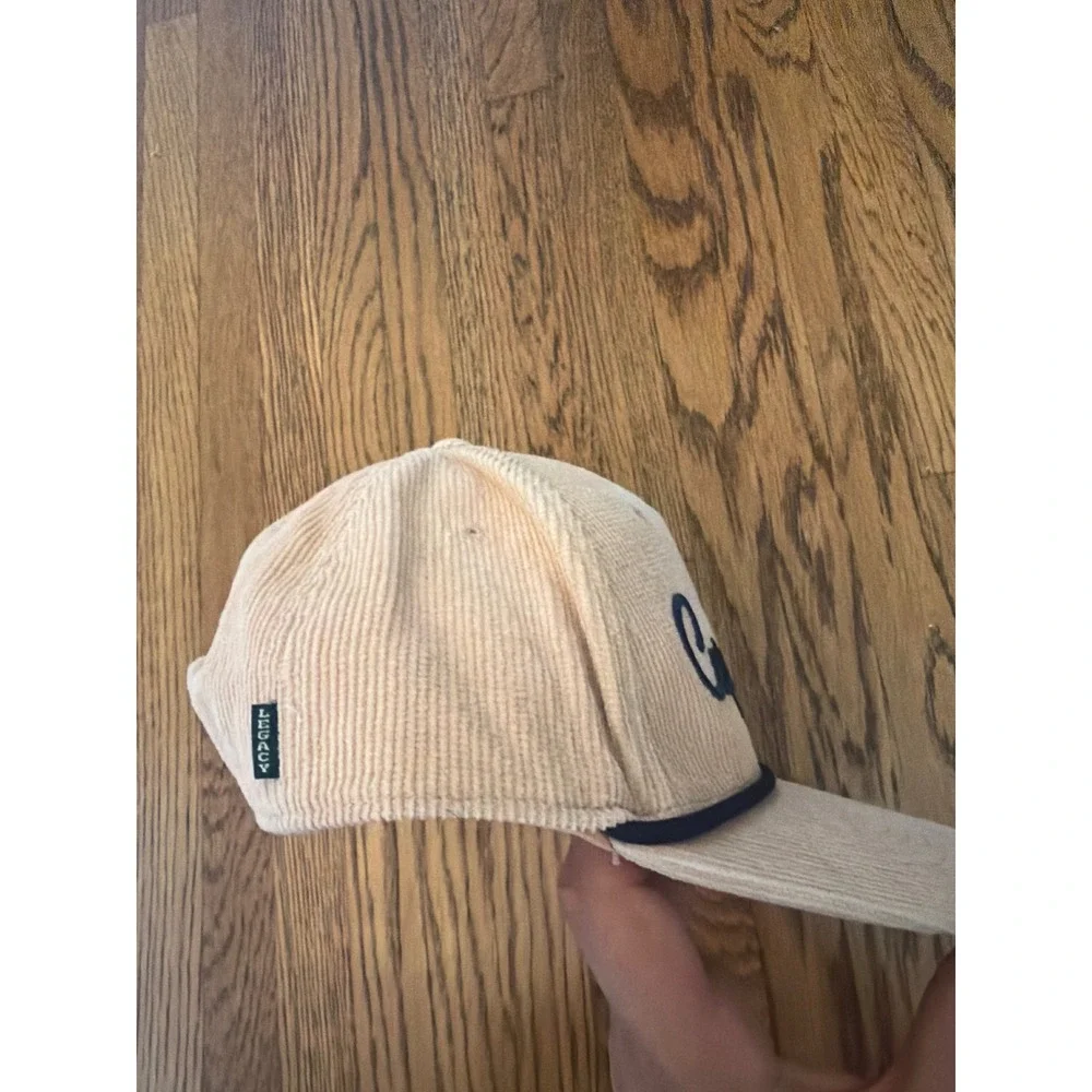 Legacy Cape May New Jersey Corduroy Snapback Hat Tan Navy Rope Cap Mens
